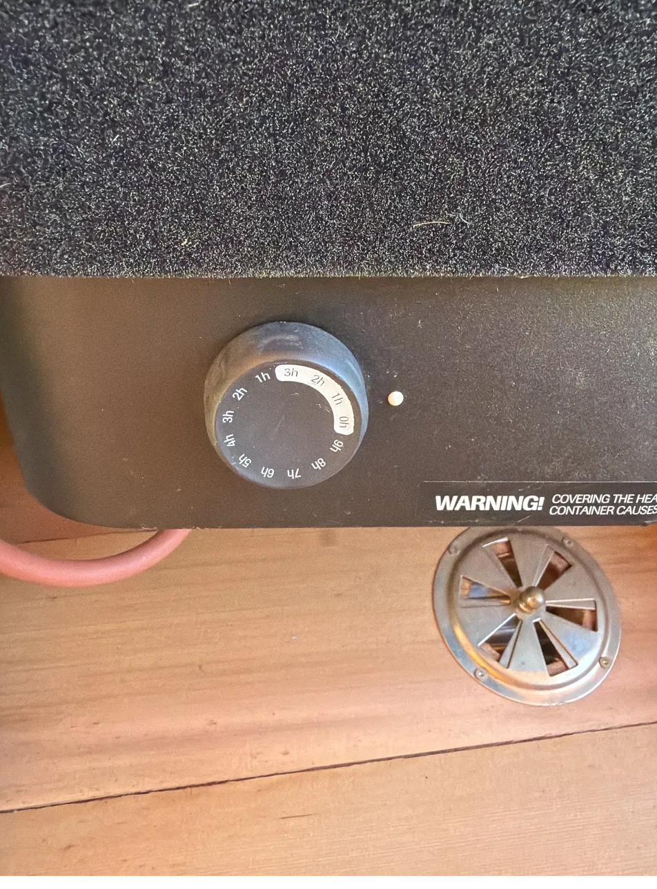 Sauna heater dial