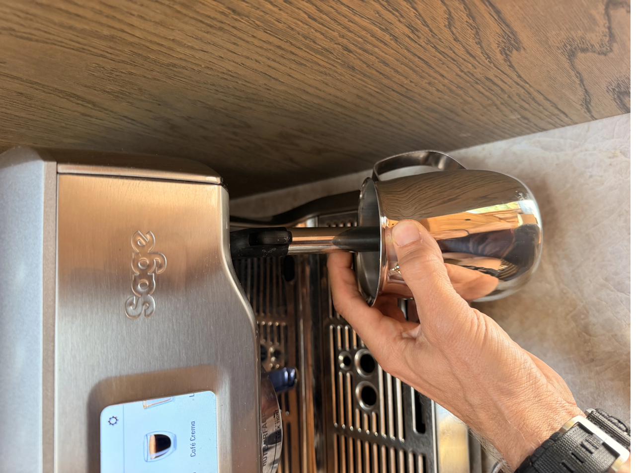 Steaming milk with the steam wand